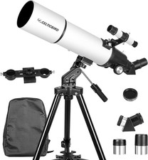 Telescopio 80 Mm Apertura 600 Mm - Telescopio Astronomico Di Rifrazione per Adul