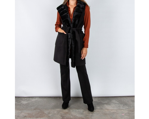 Gilet smanicato nero