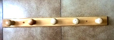 ATTACCAPANNI APPENDIABITI LEGNO NATURALE 5 POSTI . NUOVO