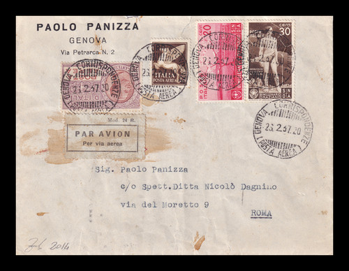 Italia 1937 aerogramma - italia,