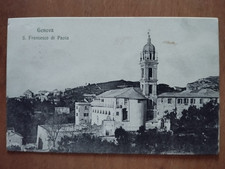 GENOVA -S. FRANCESCO DI PAOLA 1913 VIAGG. CARTOLINA D'EPOCA