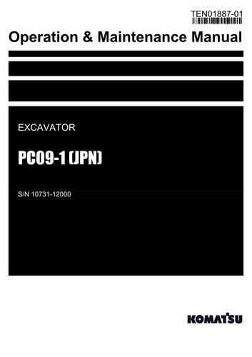 Komatsu pc09 jpn - pc09-1, manuale