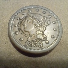 1853 US LARGE CENT * STAMPED