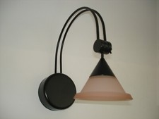 MAGAMAGò LAMPADA PARETE VETRO ROSA TRONCONI VINTAGE ORIGINALE ORIENTABILE 