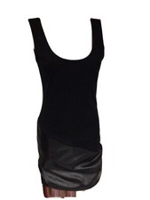 ABITO A TUBINO CON ECOPELLE NERO TG M AUTUNNALE ????