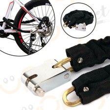Catena + lucchetto antifurto metallo per scooter moto da bici rivestito 3 chiavi