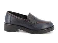 IGI&CO SCARPE MOCASSINI DONNA INVERNO 6650311  IN PELLE BLU - BORDO