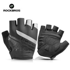 ROCKBROS Guanti corti completi/mezze dita bici ciclismo antiurto MTB bici strada