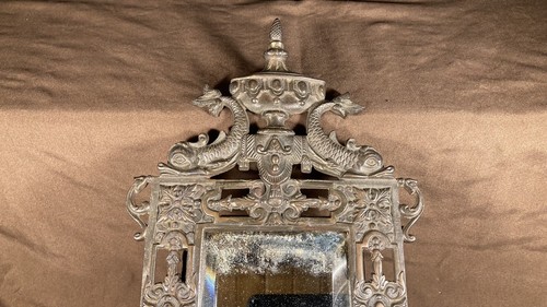 Antico specchio vintage - , pesce