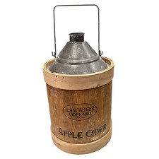 Brocca sidro vintage Lancaster legno e metallo manico cauzione primitivo