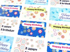 Colorato Happy Birthday Saluti Adesivi, Etichette Per Carte & Regali HBW-5030-4