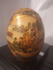 Vintage SATSUMA Porcelain Egg