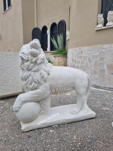 Leone statua piedi con - in,