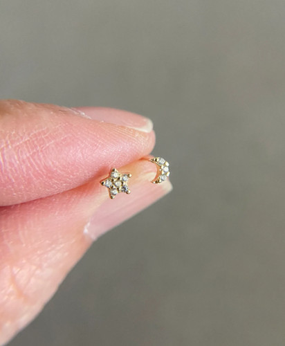 Orecchini moissanite piccole - orecchini,