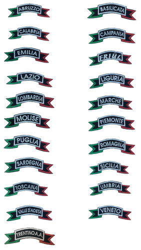 Patch toppe con regioni italia - toppe,