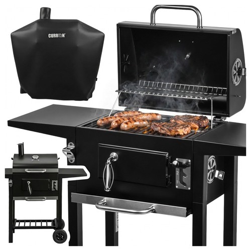 Carrello barbecue carbone - a,