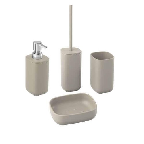 Kit accessori bagno tortora