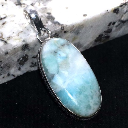 Ciondolo larimar placcato - larimar,