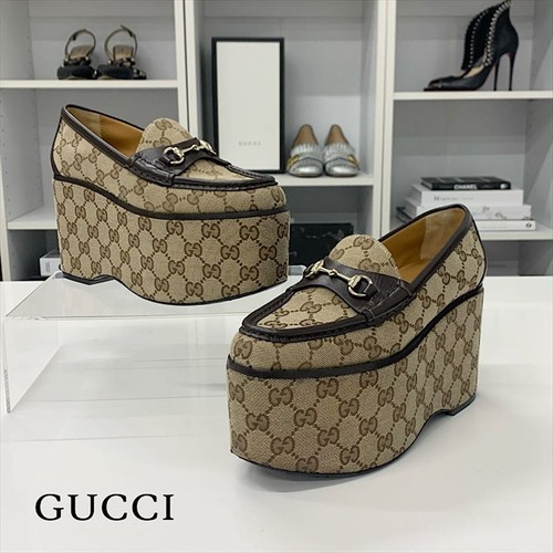 Scarpe mocassini gucci beige - scarpe,