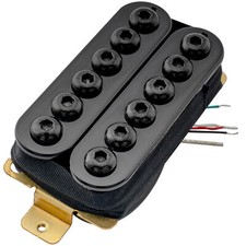 Artec HIVB-BK Black Invader Adjustable Hex Poles Humbucker Guitar Neck Pickup