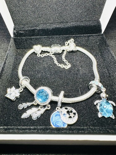 Bracciale con charm blu - con, |