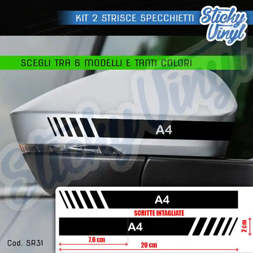 Adesivi strisce specchietti - adesivi,