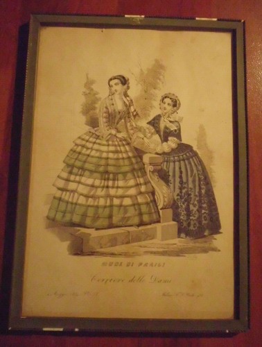 Aanno 1854 antica stampa moda - 1854,
