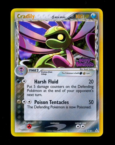Carta pokemon 2006 cradily - pokemon, ex