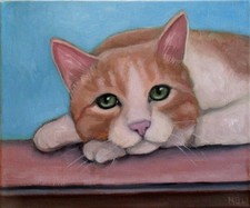 Gatto con occhi verdi -