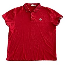 Polo uomo Moncler rossa manica