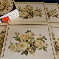 Pimpernel Set Copri Rose Inglese e Tappetini Set di 6 In Scatola Originale Ottime Condizioni