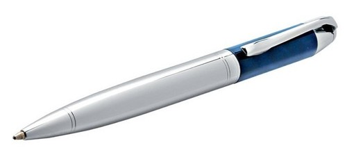 Penna sfera blu marmo - penna,