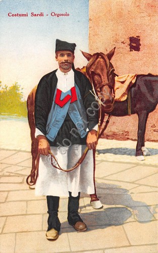Cartolina orgosolo costumi - cartolina,