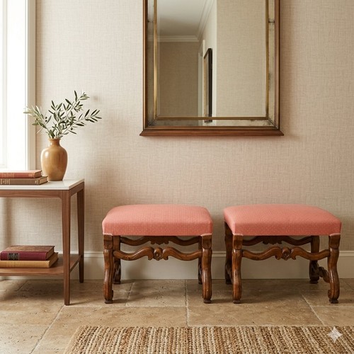 Sgabelli barocchi antichi noce - sgabelli,