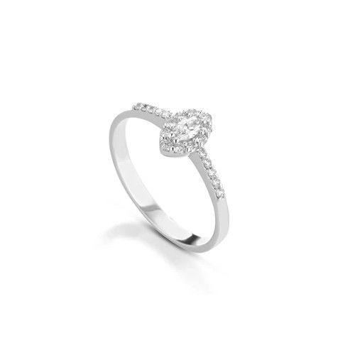 Anello oro bianco 18kt - anello,