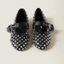 Miu Miu Ballerine in pelle e