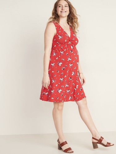 Abito jersey rosso floreale - in,