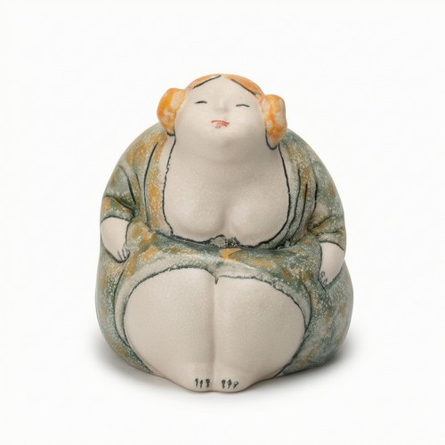 Statuina ceramica dipinto a - ceramica,