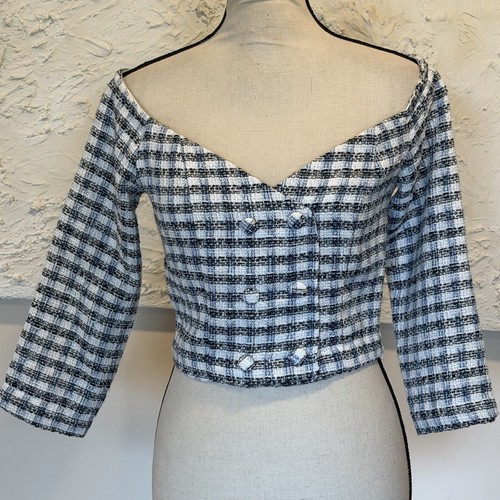 Crop top zara doppiopetto - crop,