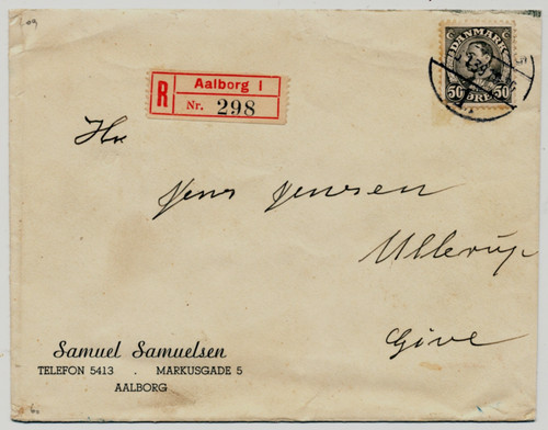 Danimarca 1939 affrancatura