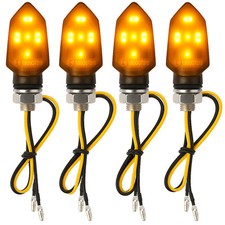 Binego® 4x LED Mini Micro Frecce Moto Omologate E Lampeggianti Universali