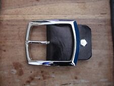 fibbia quadra quadrata per cintura larga quattro cm in ottone e aggancio nera