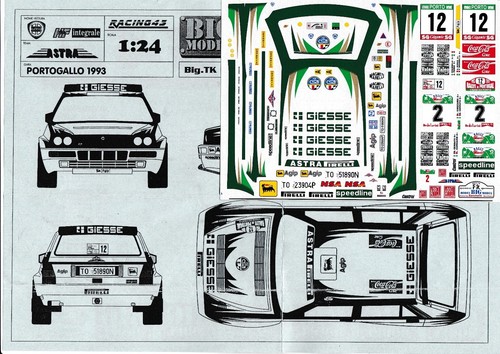 Decal lancia delta astra - 1/24,