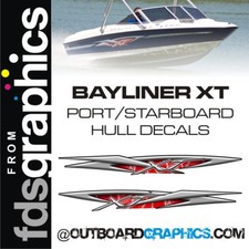 Coppia decalcomanie scafo Bayliner XT175 - colori personalizzati disponibili
