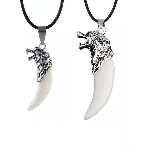 Collana corda ciondolo dente - corda,