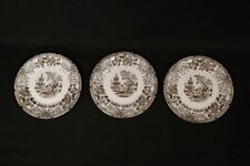 3 piatti dolce porcellana antichi Colandine società ceramica richard XIX secolo