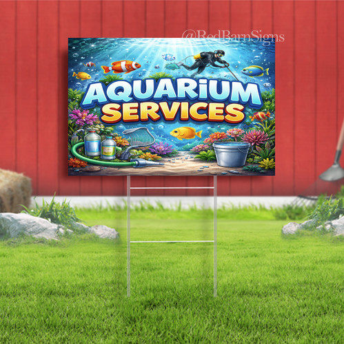 Insegna servizi acquario - insegna,