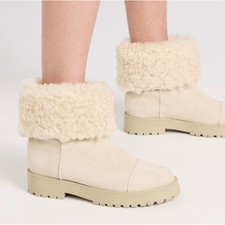 Stivaletti Cult Gaia Avena Shearling 38,5/US 8,5 beige scamosciati invernali pelliccia accogliente
