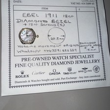 EBEL 1911 Lunetta diamantata da donna 20,5 mm e punto diamante quadrante madreperla