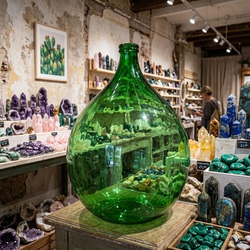 Damigiana vetro verde da - damigiana,